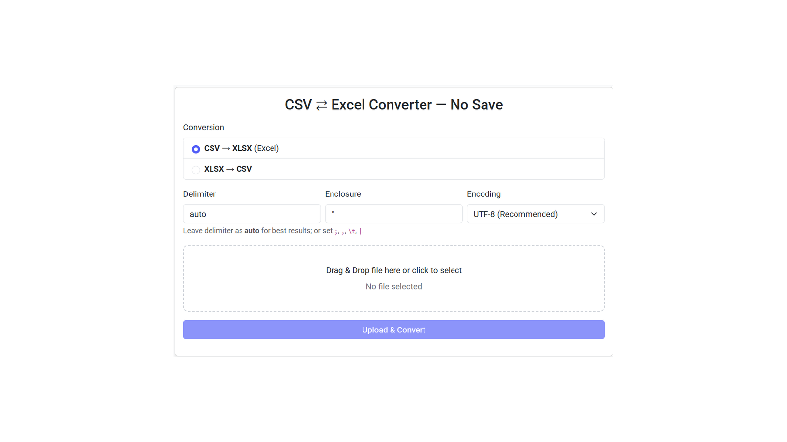 CSV to Excel Converter
