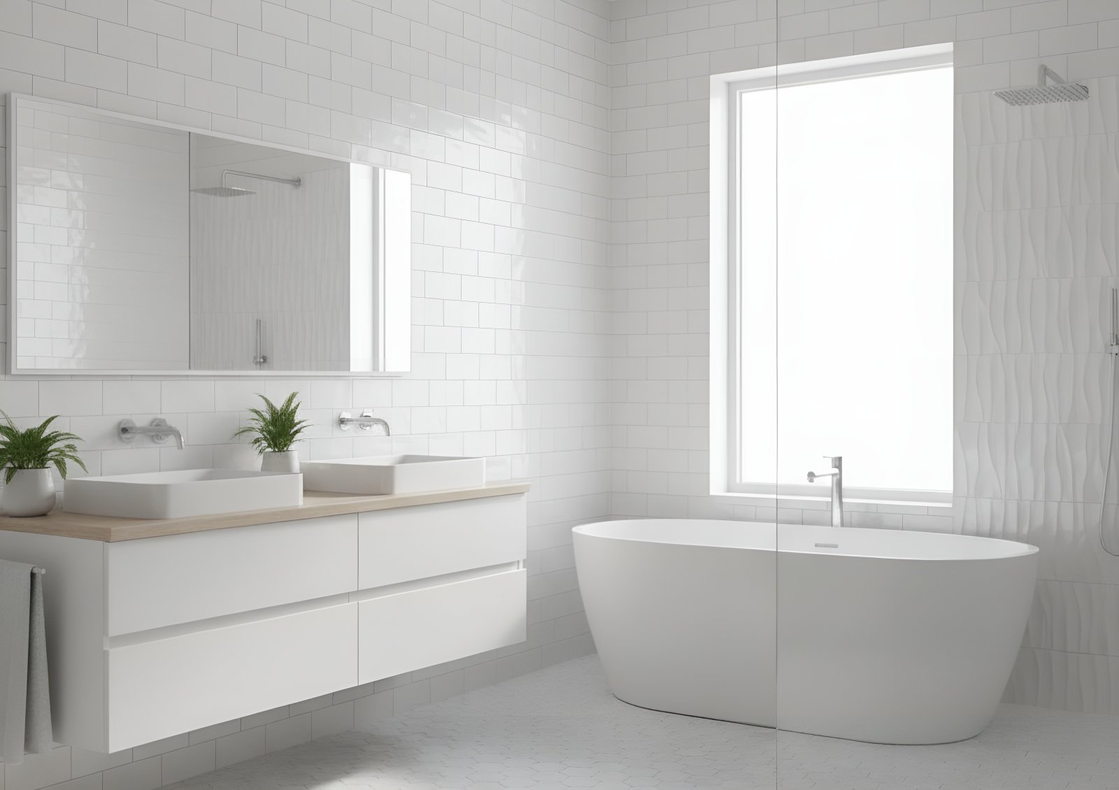 Elevate Your Space with White Bathroom Tiles