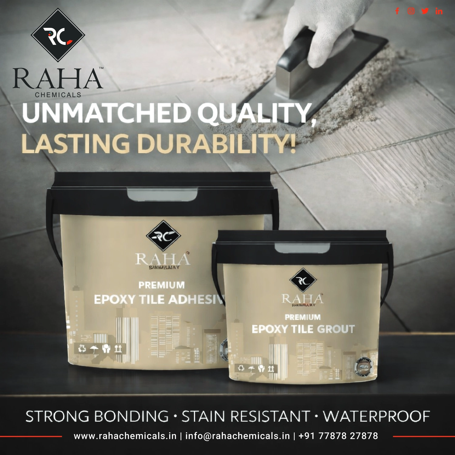 Epoxy Tile Grout - 
                                      Raha Chemicals
                                     