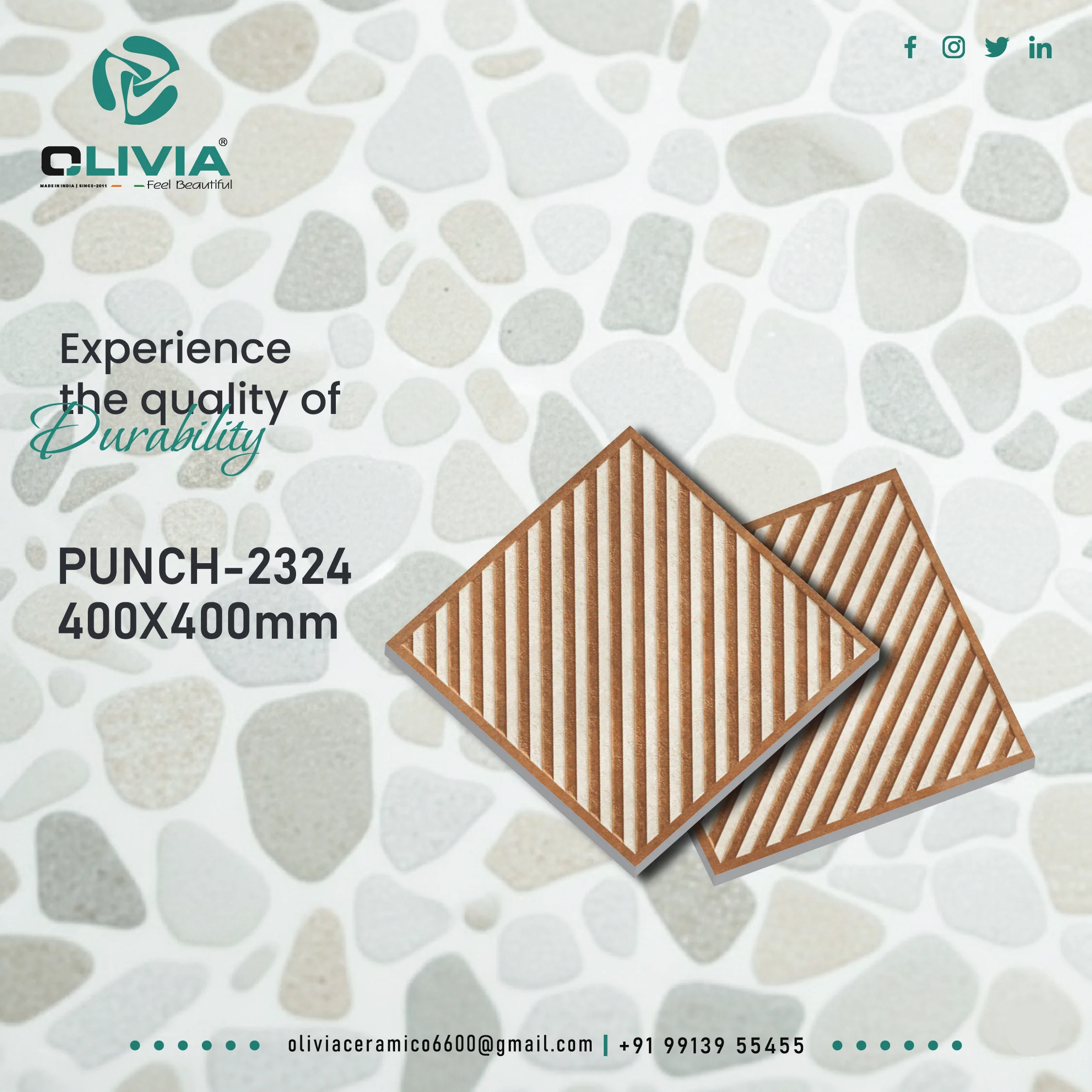 400x400mm Parking - 
                                      Olivia Ceramico
                                     