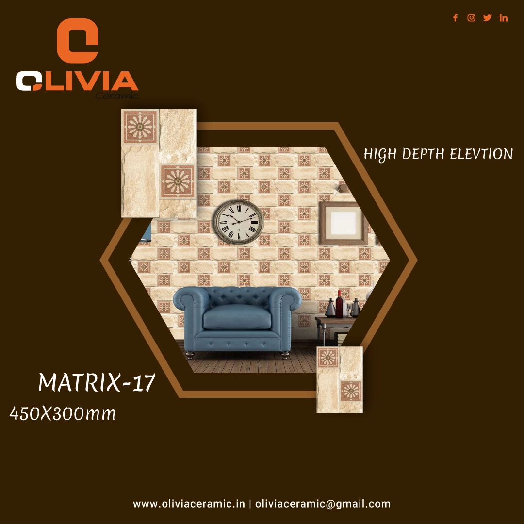 Matrix 300x450mm Tiles - 
                                      Olivia Ceramics
                                     
