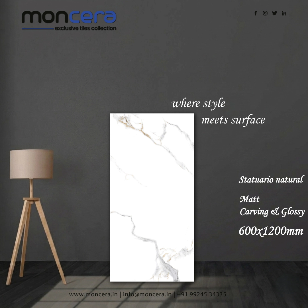 Statuario Natural Matt - 
                                      Moncera Ceramic
                                     