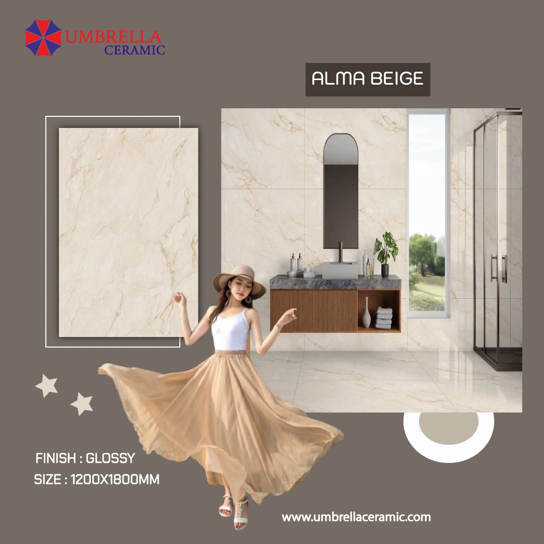 Alama Beige Glossy 1200x1800mm