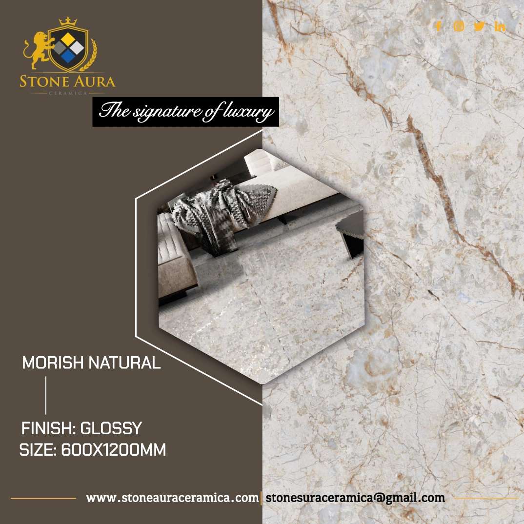 Morish Natural Glossy - 
                                      Stone Aura Ceramica
                                     