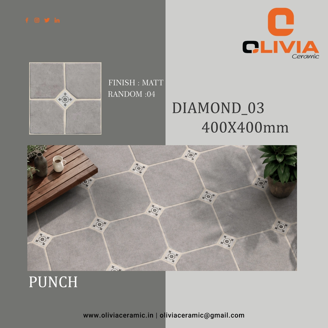 Diamond Heavy Duty Parking Tiles - 
                                      Olivia Ceramics
                                     