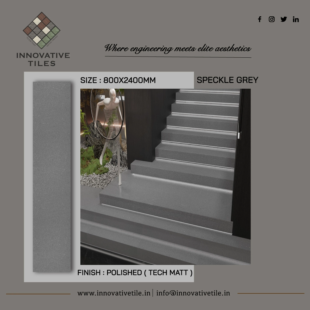 Polished Techmatt Speckle Grey - 
                                      Innovative Tiles
                                     