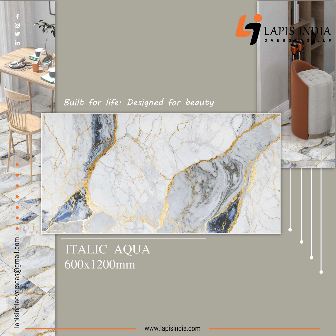 Italic Aqua 600x1200mm - 
                                      Lapis India Overseas LLP
                                     