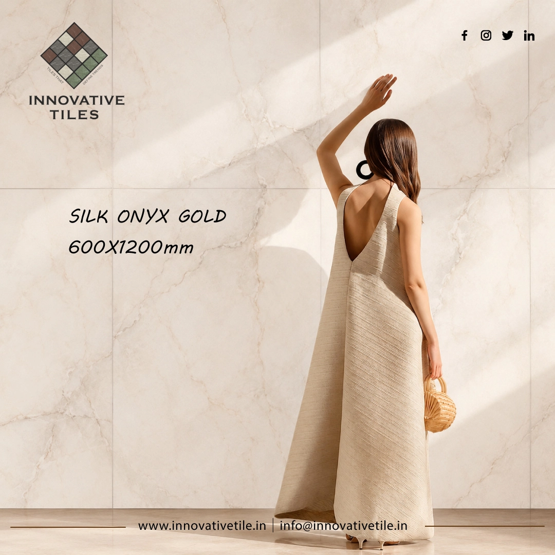 Silk Onyx Gold 600x1200mm Tiles - 
                                      Innovative Tiles
                                     