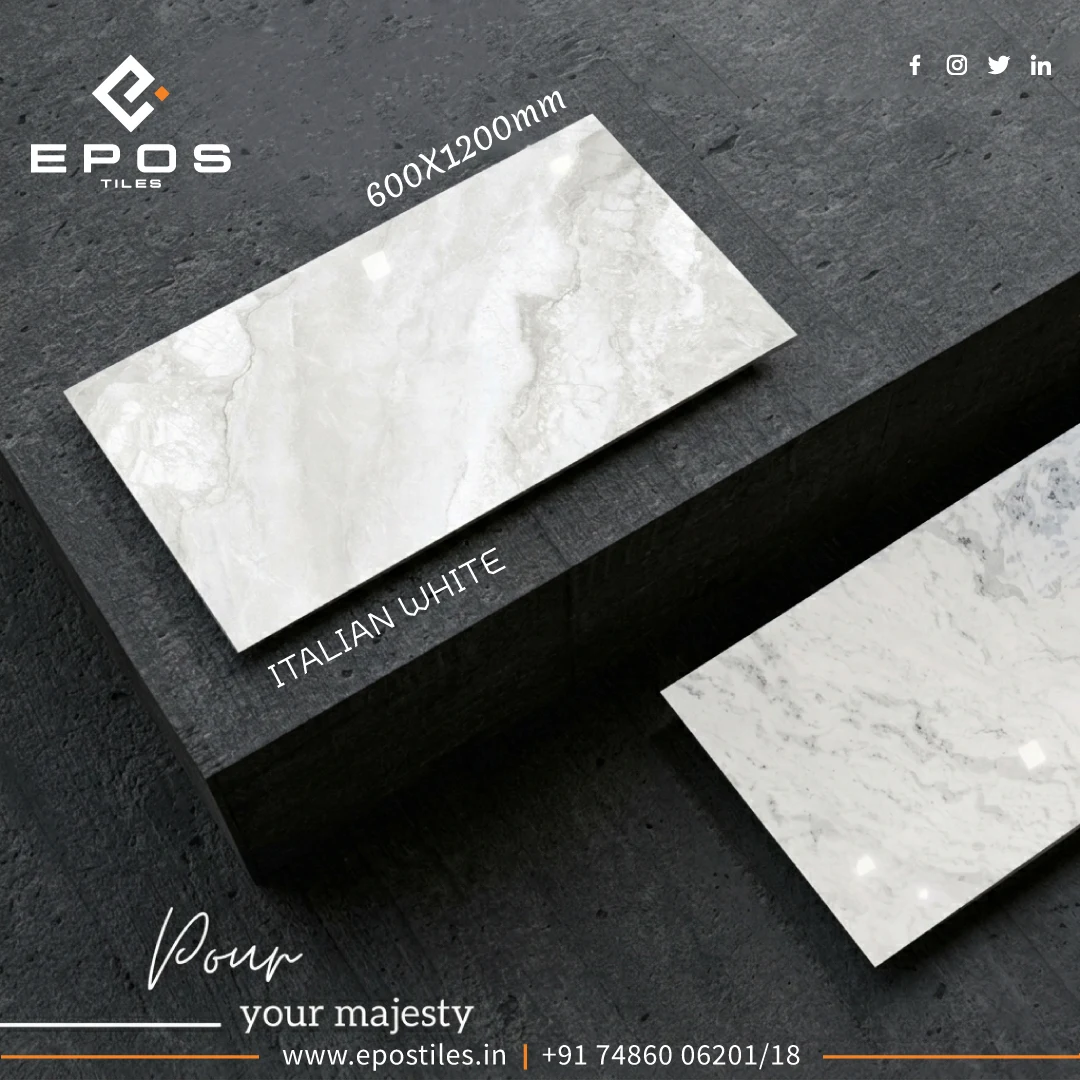 Italian White 600x1200mm Tiles - 
                                      Epos Tiles LLP
                                     