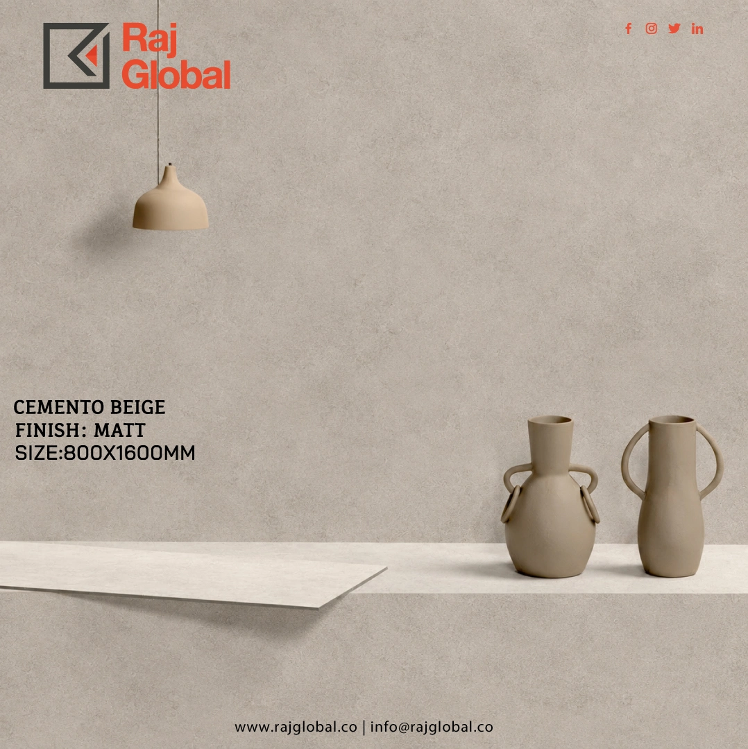 800x1600mm Matt Cemento Beige